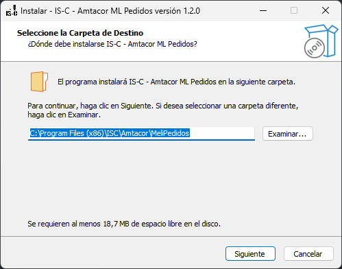 Pantalla de instalación 1