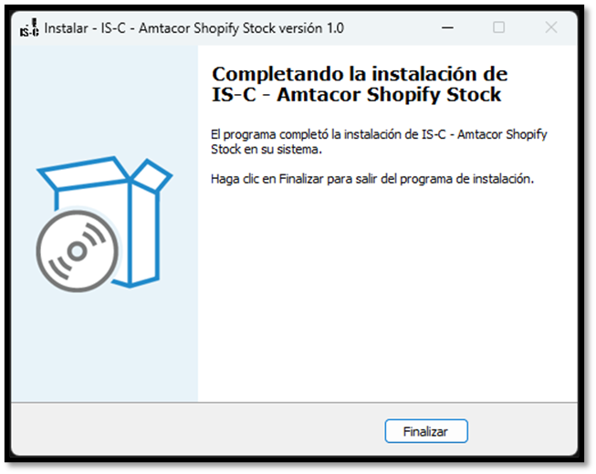 Pantalla de instalación 2