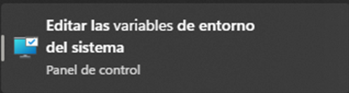Editar variables de entorno